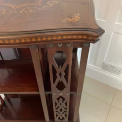 Unknown Antique Quality Marquetry Inlaid Mahogany Free Standing Revolving Bookcase -Storage Furniture Sales 2024 antique quality marquetry inlaid mahogany free standing revolving bookcase sku76063182 0 6