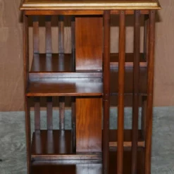 Unknown Antique Sheraton Revival Mahogany & Satinwood Revolving Bookcase Side End Table 16 Unknown Antique Sheraton Revival Mahogany & Satinwood Revolving Bookcase Side End Table -Storage Furniture Sales 2024 antique sheraton revival mahogany satinwood revolving bookcase side end table 0 5