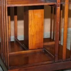 Unknown Antique Sheraton Revival Mahogany & Satinwood Revolving Bookcase Side End Table 17 Unknown Antique Sheraton Revival Mahogany & Satinwood Revolving Bookcase Side End Table -Storage Furniture Sales 2024 antique sheraton revival mahogany satinwood revolving bookcase side end table 0 6