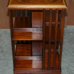 Unknown Antique Sheraton Revival Mahogany & Satinwood Revolving Bookcase Side End Table 20 Unknown Antique Sheraton Revival Mahogany & Satinwood Revolving Bookcase Side End Table -Storage Furniture Sales 2024 antique sheraton revival mahogany satinwood revolving bookcase side end table 0 9