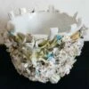 Antique Sitzendorf Porcelain Flower Encrusted Basket Germany 1890