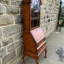 Unknown Antique Slim Burr Walnut Bureau Bookcase -Storage Furniture Sales 2024 antique slim burr walnut bureau bookcase sku26010998 0 1