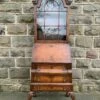 Unknown Antique Slim Burr Walnut Bureau Bookcase