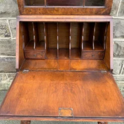 Unknown Antique Slim Burr Walnut Bureau Bookcase -Storage Furniture Sales 2024 antique slim burr walnut bureau bookcase sku26010998 0 7