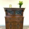 Antique Small Carved Court Cupboard By Maple & Co Storage Cupboard Dark Oak Made In England 1920