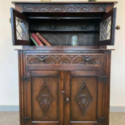 Antique Small Carved Court Cupboard By Maple & Co Storage Cupboard Dark Oak Made In England 1920 -Storage Furniture Sales 2024 antique small carved court cupboard by maple co storage cupboard dark oak made in england 1920 sku86525163 0 7