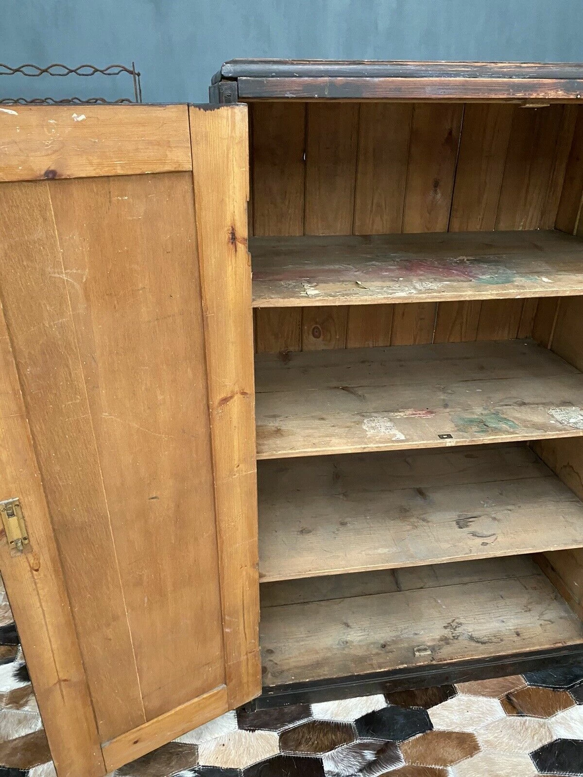 Unknown Antique Stained Pine Estate Cupboard, C 1880 7 Unknown Antique Stained Pine Estate Cupboard, C 1880 - Image 7