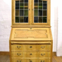 Unknown Antique Style Light Oak Continental Large Bureau Bookcase -Storage Furniture Sales 2024 antique style light oak continental large bureau bookcase sku68715720 0 1