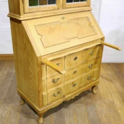 Unknown Antique Style Light Oak Continental Large Bureau Bookcase -Storage Furniture Sales 2024 antique style light oak continental large bureau bookcase sku68715720 0 10