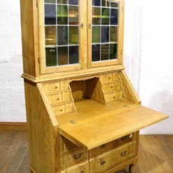Unknown Antique Style Light Oak Continental Large Bureau Bookcase -Storage Furniture Sales 2024 antique style light oak continental large bureau bookcase sku68715720 0 13