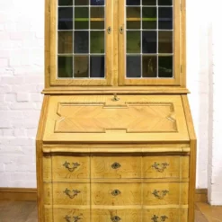 Unknown Antique Style Light Oak Continental Large Bureau Bookcase -Storage Furniture Sales 2024 antique style light oak continental large bureau bookcase sku68715720 0 2