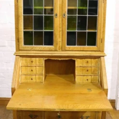 Unknown Antique Style Light Oak Continental Large Bureau Bookcase -Storage Furniture Sales 2024 antique style light oak continental large bureau bookcase sku68715720 0 3