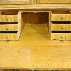 Unknown Antique Style Light Oak Continental Large Bureau Bookcase -Storage Furniture Sales 2024 antique style light oak continental large bureau bookcase sku68715720 0 5