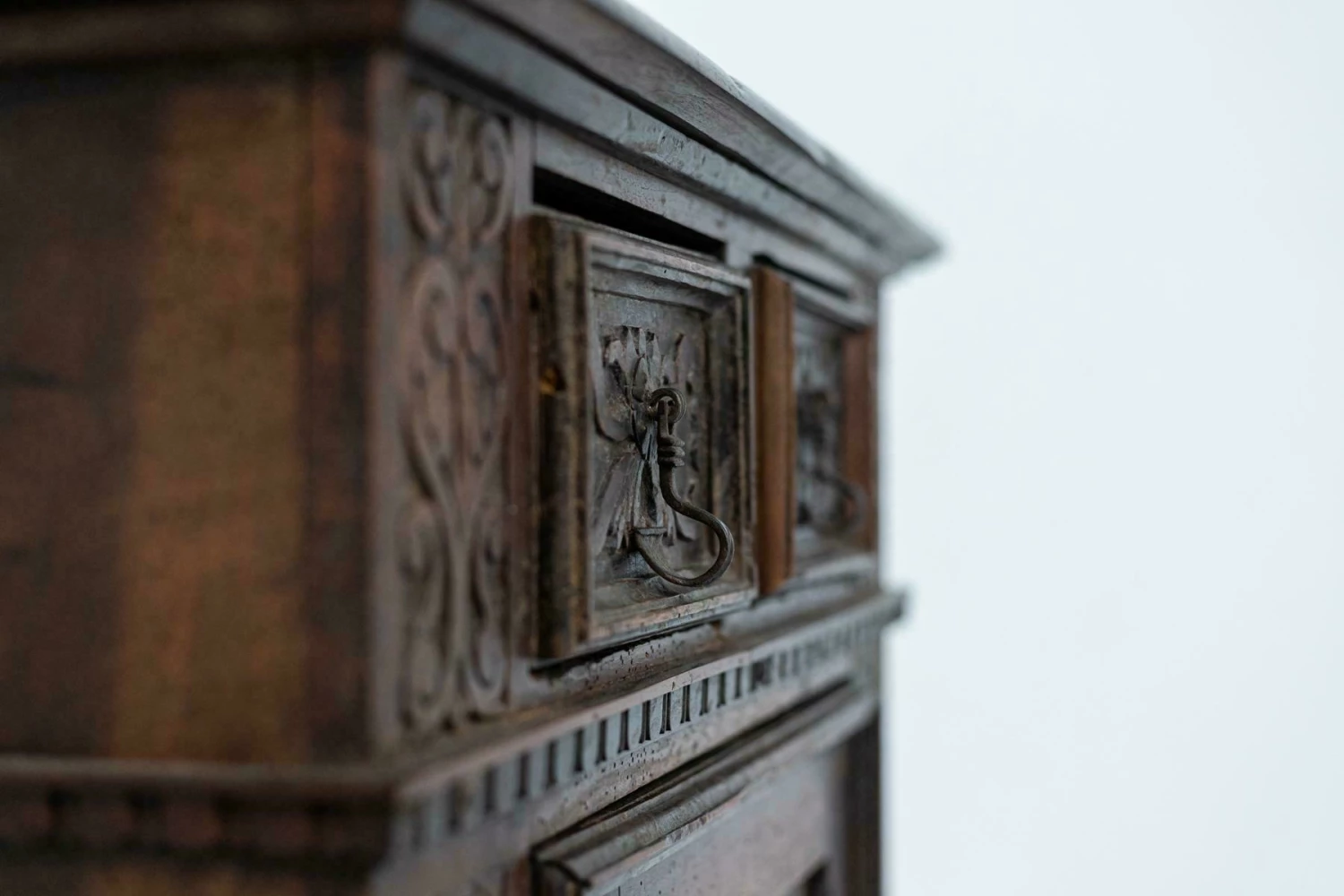 Unknown Antique Tuscan Walnut Cabinet With Inlays 2 Unknown Antique Tuscan Walnut Cabinet With Inlays - Image 2