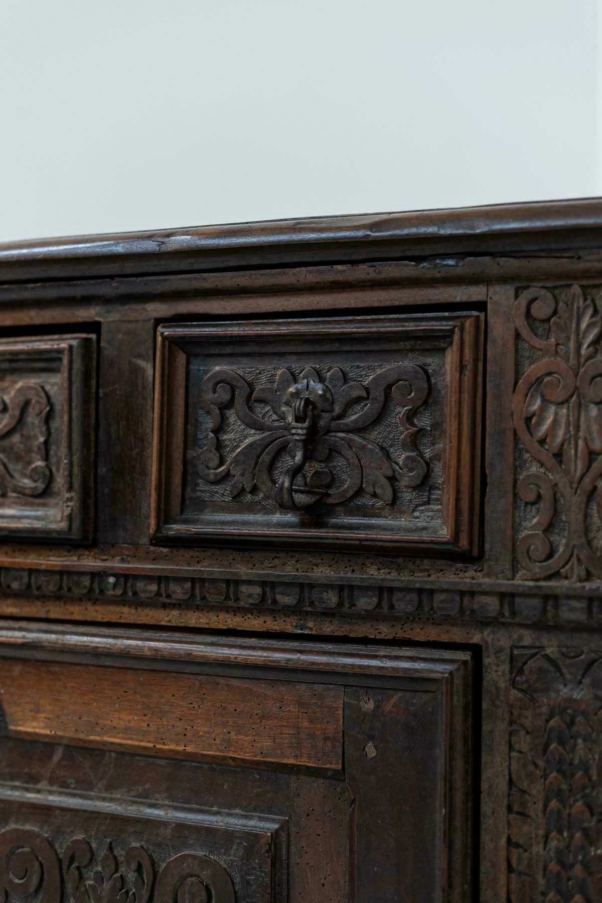 Unknown Antique Tuscan Walnut Cabinet With Inlays 6 Unknown Antique Tuscan Walnut Cabinet With Inlays - Image 6