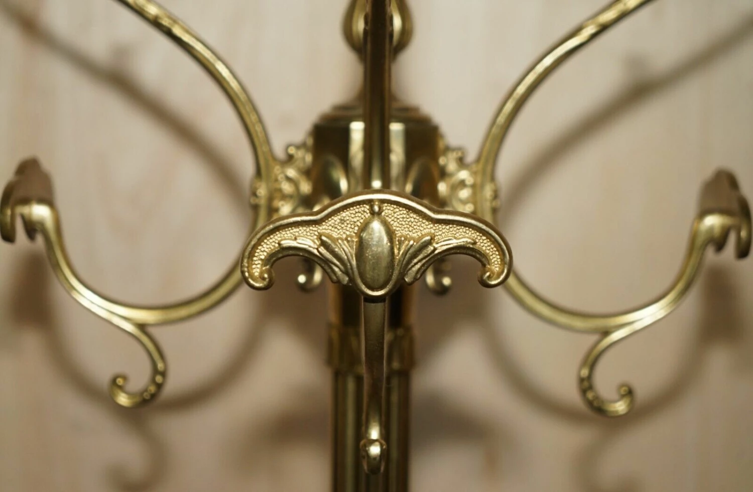 Antique Victorian Circa 1900 Brass Marble Base Coat Hat & Scarf Stand Or Rack 10 Antique Victorian Circa 1900 Brass Marble Base Coat Hat & Scarf Stand Or Rack - Image 10