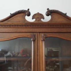 Unknown Antique Victorian Golden Oak Bookcase Cabinet -Storage Furniture Sales 2024 antique victorian golden oak bookcase cabinet sku79886183 0 3