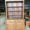 Antique Victorian Oak Bookcase Cabinet Dresser Cupboard With Shelves And Drawers
