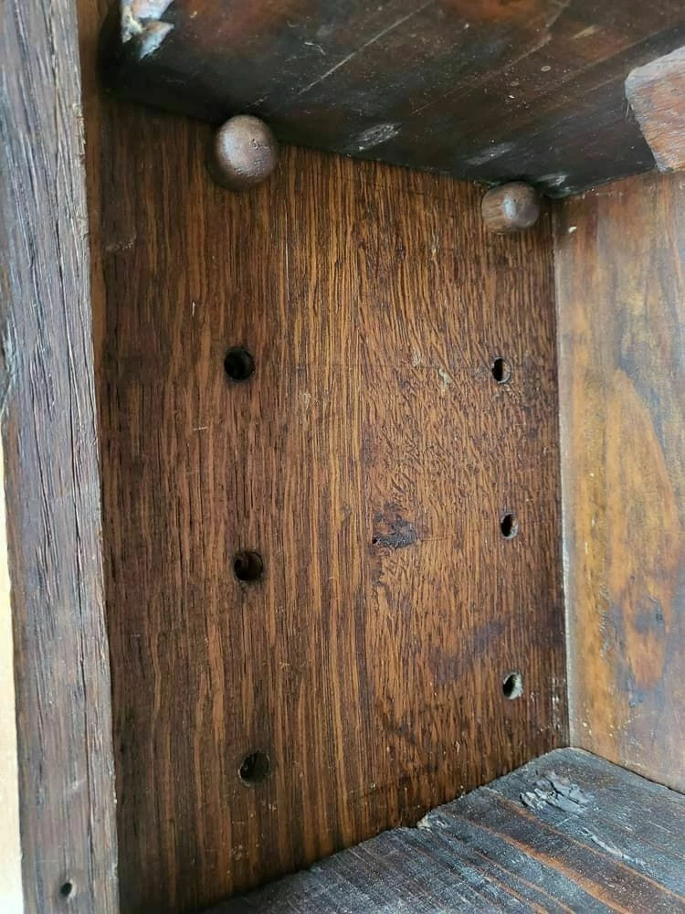 Antique Victorian Oak Bookcase Cabinet Dresser Cupboard With Shelves And Drawers 9 Antique Victorian Oak Bookcase Cabinet Dresser Cupboard With Shelves And Drawers - Image 9