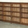 Antique Victorian Solid English Oak Library Open Bookcase Sideboard 128x274cm
