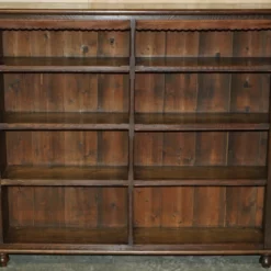 Antique Victorian Solid English Oak Library Open Bookcase Sideboard 128x274cm -Storage Furniture Sales 2024 antique victorian solid english oak library open bookcase sideboard 128x274cm sku21017303 0 3