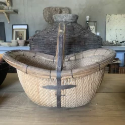 Antique Woven Basket, 1900s, Bamboo -Storage Furniture Sales 2024 antique woven basket sku64534760 0 scaled
