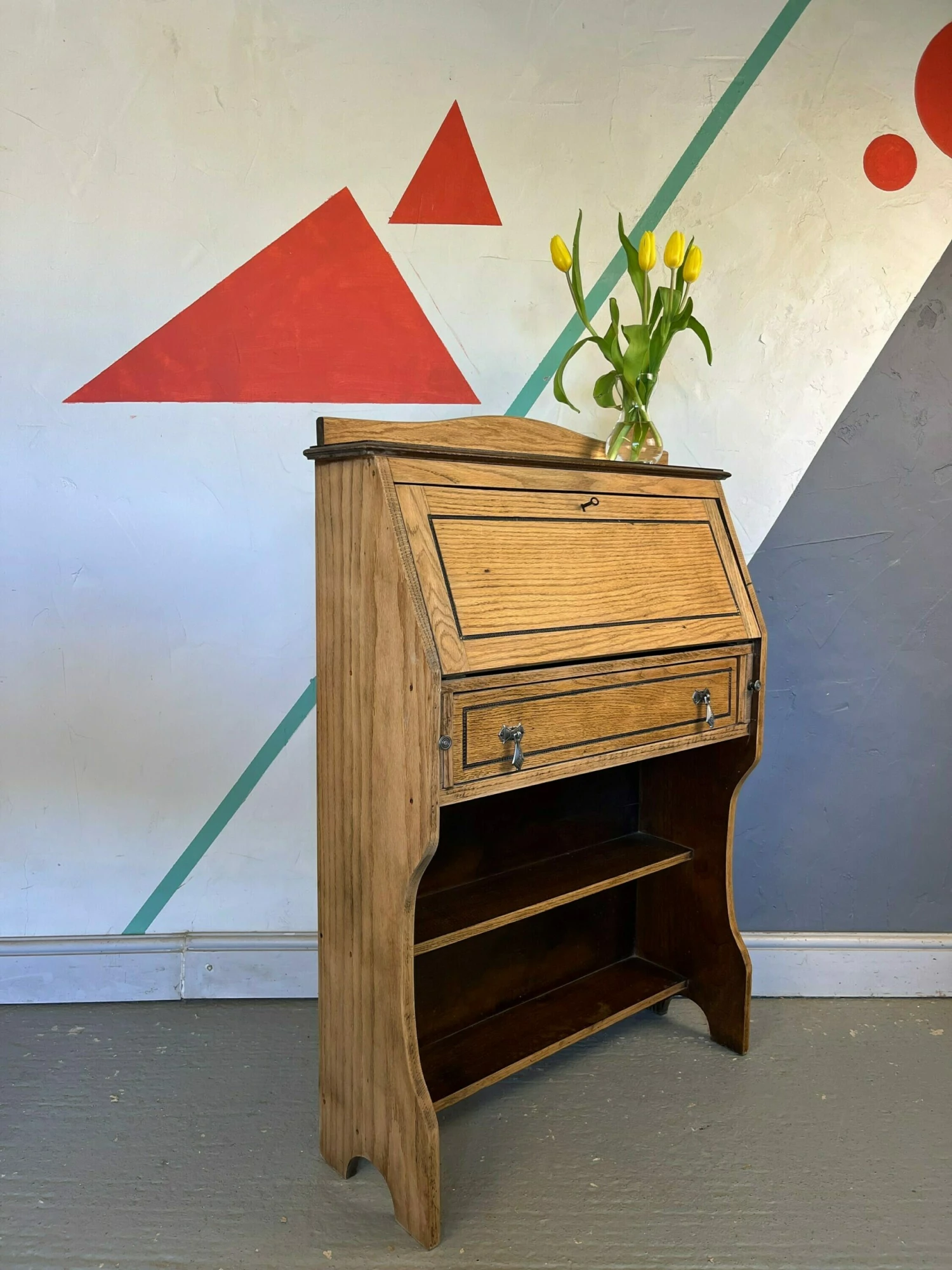 Unknown Art Deco 1920s Vintage Bureau Traditional Storage Sideboard Office 7 Unknown Art Deco 1920s Vintage Bureau Traditional Storage Sideboard Office - Image 7