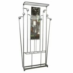 Unknown Art Deco Aluminium French Clothes Stand/ Hallway Wardrobe, 1950s