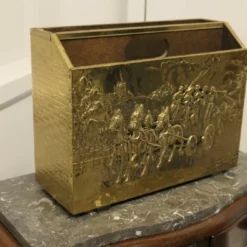 Art Deco Beaten Brass Magazine Rack 5 Art Deco Beaten Brass Magazine Rack -Storage Furniture Sales 2024 art deco beaten brass magazine rack sku40597890 0 1