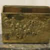 Art Deco Beaten Brass Magazine Rack