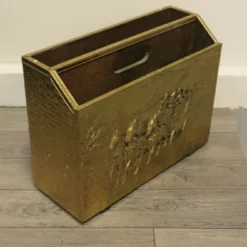 Art Deco Beaten Brass Magazine Rack 7 Art Deco Beaten Brass Magazine Rack -Storage Furniture Sales 2024 art deco beaten brass magazine rack sku40597890 0 3