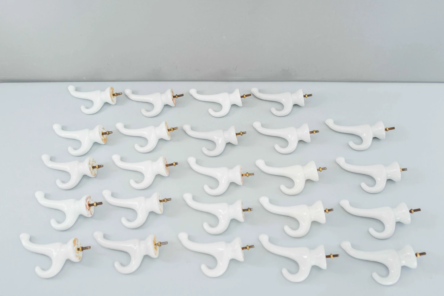 Unknown Art Deco Porcelain Wall Hooks Vienna, Circa 1920s 1 Unknown Art Deco Porcelain Wall Hooks Vienna, Circa 1920s
