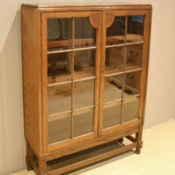 Unknown Art Deco Style Oak Glazed Bookcase -Storage Furniture Sales 2024 art deco style oak glazed bookcase sku37399500 0 1