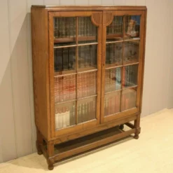 Unknown Art Deco Style Oak Glazed Bookcase -Storage Furniture Sales 2024 art deco style oak glazed bookcase sku37399500 0 2