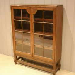 Unknown Art Deco Style Oak Glazed Bookcase -Storage Furniture Sales 2024 art deco style oak glazed bookcase sku37399500 0 3