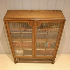 Unknown Art Deco Style Oak Glazed Bookcase -Storage Furniture Sales 2024 art deco style oak glazed bookcase sku37399500 0 4