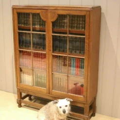 Unknown Art Deco Style Oak Glazed Bookcase -Storage Furniture Sales 2024 art deco style oak glazed bookcase sku37399500 0 8