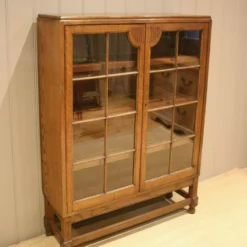 Unknown Art Deco Style Oak Glazed Bookcase -Storage Furniture Sales 2024 art deco style oak glazed bookcase sku37399500 0 9