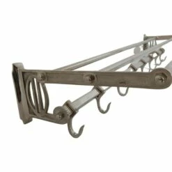 Art Deco Wall Mounted Coat Rack Metal With Adjustable Hangers -Storage Furniture Sales 2024 art deco wall mounted coat rack metal with adjustable hangers sku21451510 0 5