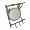Art Deco Wall Mounted Coatrack With Mirror Metal With Adjustable Hangers