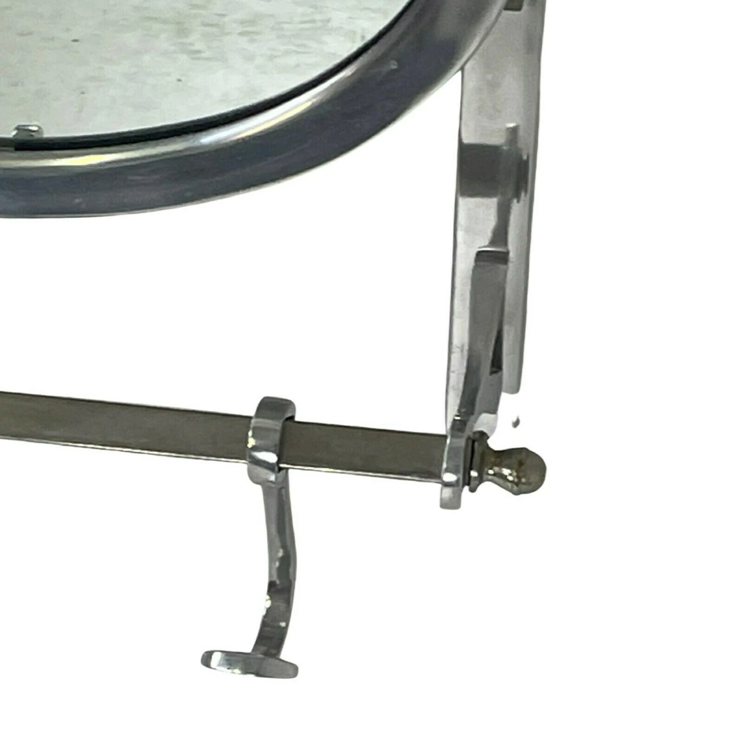 Art Deco Wall Mounted Coatrack With Mirror Metal With Adjustable Hangers 3 Art Deco Wall Mounted Coatrack With Mirror Metal With Adjustable Hangers - Image 3