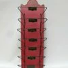 Unknown Art Nouveau Wall Newspaper Stand In Metal Bordeau Red, Black & Gold, 1890s
