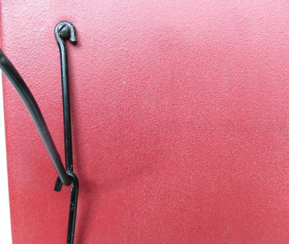 Unknown Art Nouveau Wall Newspaper Stand In Metal Bordeau Red, Black & Gold, 1890s 14 Unknown Art Nouveau Wall Newspaper Stand In Metal Bordeau Red, Black & Gold, 1890s - Image 14