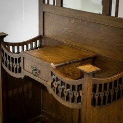 Arts & Crafts Shapland & Petter Oak Hallstand -Storage Furniture Sales 2024 arts crafts shapland petter oak hallstand sku93603396 0 7