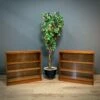 Unknown Attractive Pair Of Teak Sliding Door Mid Century Bookcases