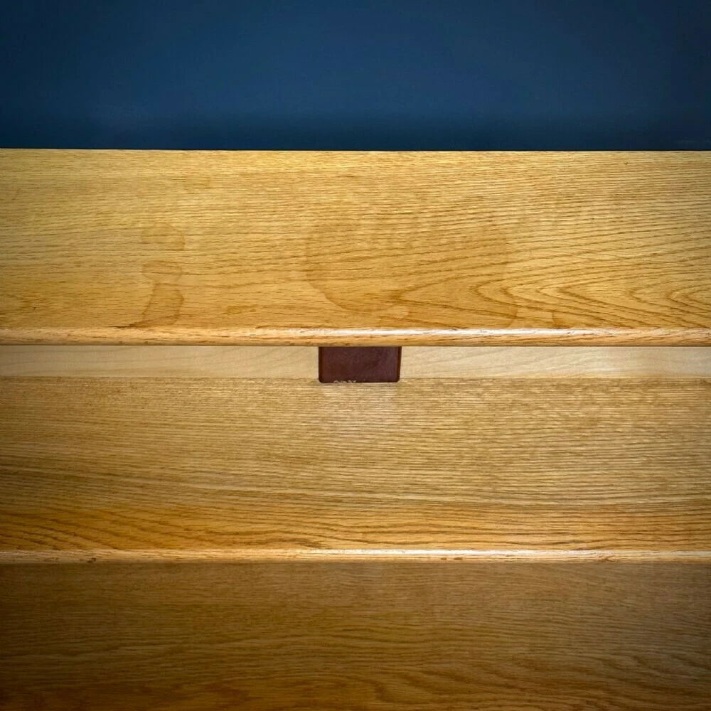 Attractive Small Mid Century Light Honey Oak Open Floor Graduated Bookcase 5 Attractive Small Mid Century Light Honey Oak Open Floor Graduated Bookcase - Image 5