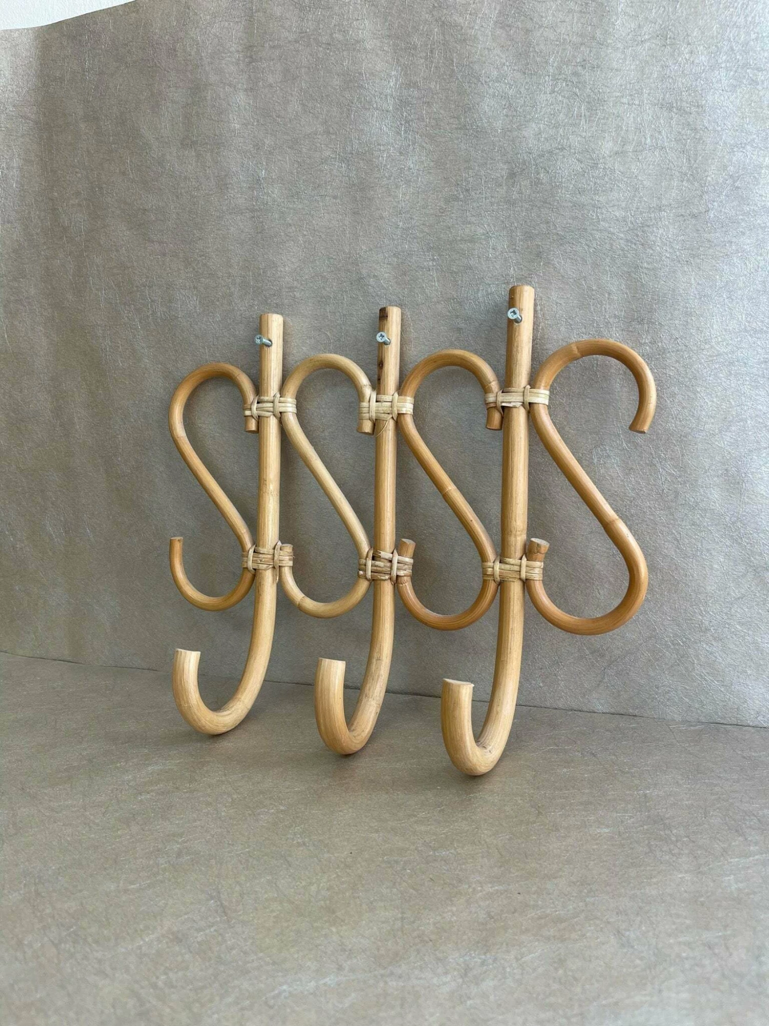 Unknown Bamboo & Cane Coat Hooks 1 Unknown Bamboo & Cane Coat Hooks