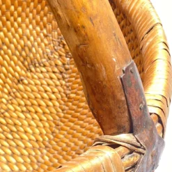 Basket In Wicker , And Wood, China, XX Century, Artisanal Made, Yellow Color -Storage Furniture Sales 2024 basket in wicker and wood china xx century artisanal made yellow color 0 4