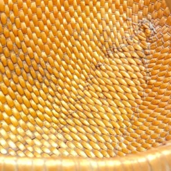 Basket In Wicker , And Wood, China, XX Century, Artisanal Made, Yellow Color -Storage Furniture Sales 2024 basket in wicker and wood china xx century artisanal made yellow color 0 7