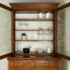 Beautiful Edwardian Glazed Bookcase / Dresser In Burr Walnut